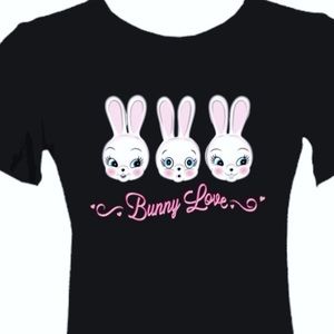 KITSCHY VINTAGE BUNNY LOVE T-SHIRT EASTER Pinup